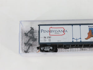 N Micro-Trains MTL 02100410 PA Pennsylvania State 40' Plug Door Box Car #1787