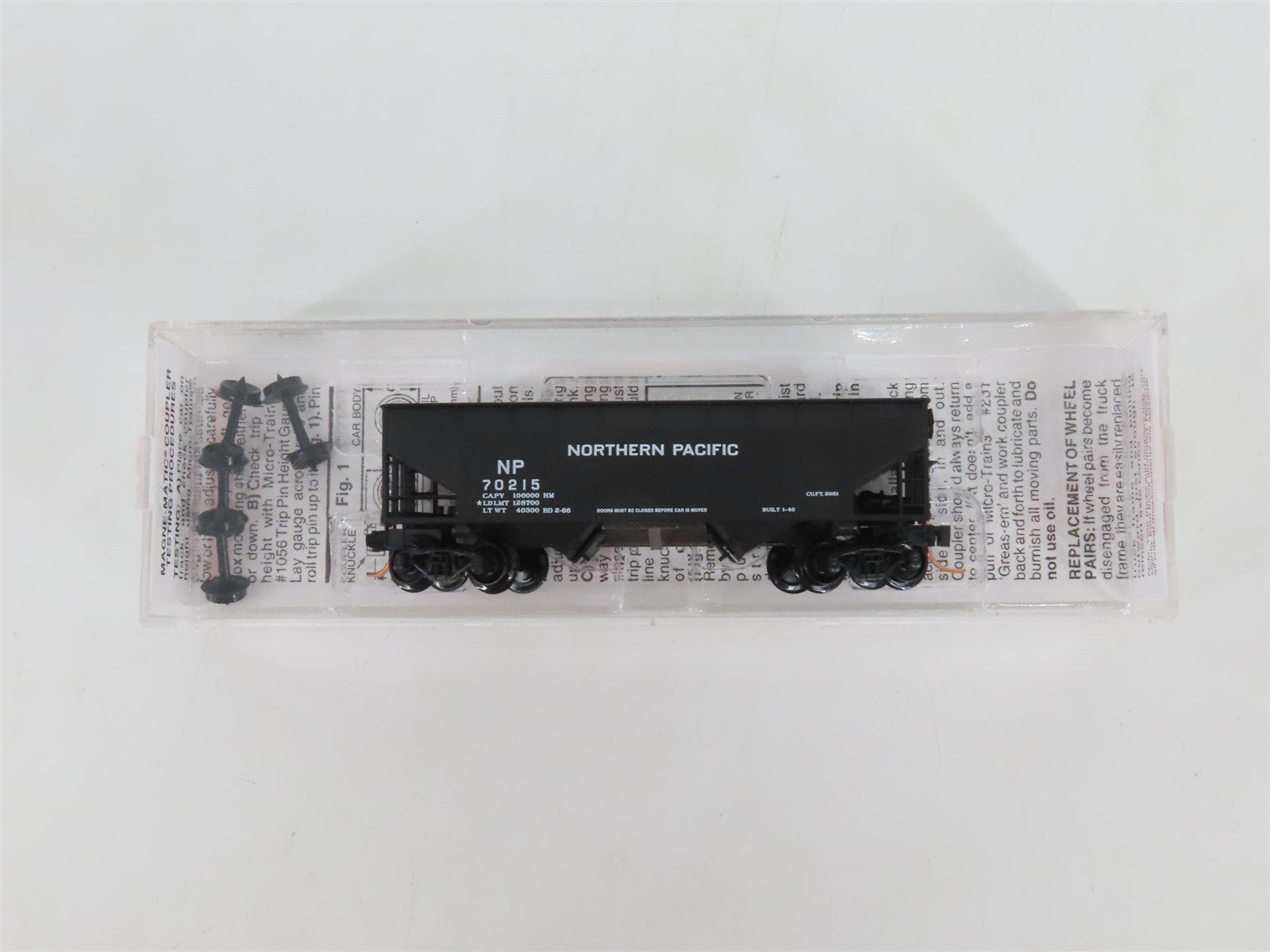 N Scale Micro-Trains MTL 55080 NP Northern Pacific 2-Bay Open Hopper #70215