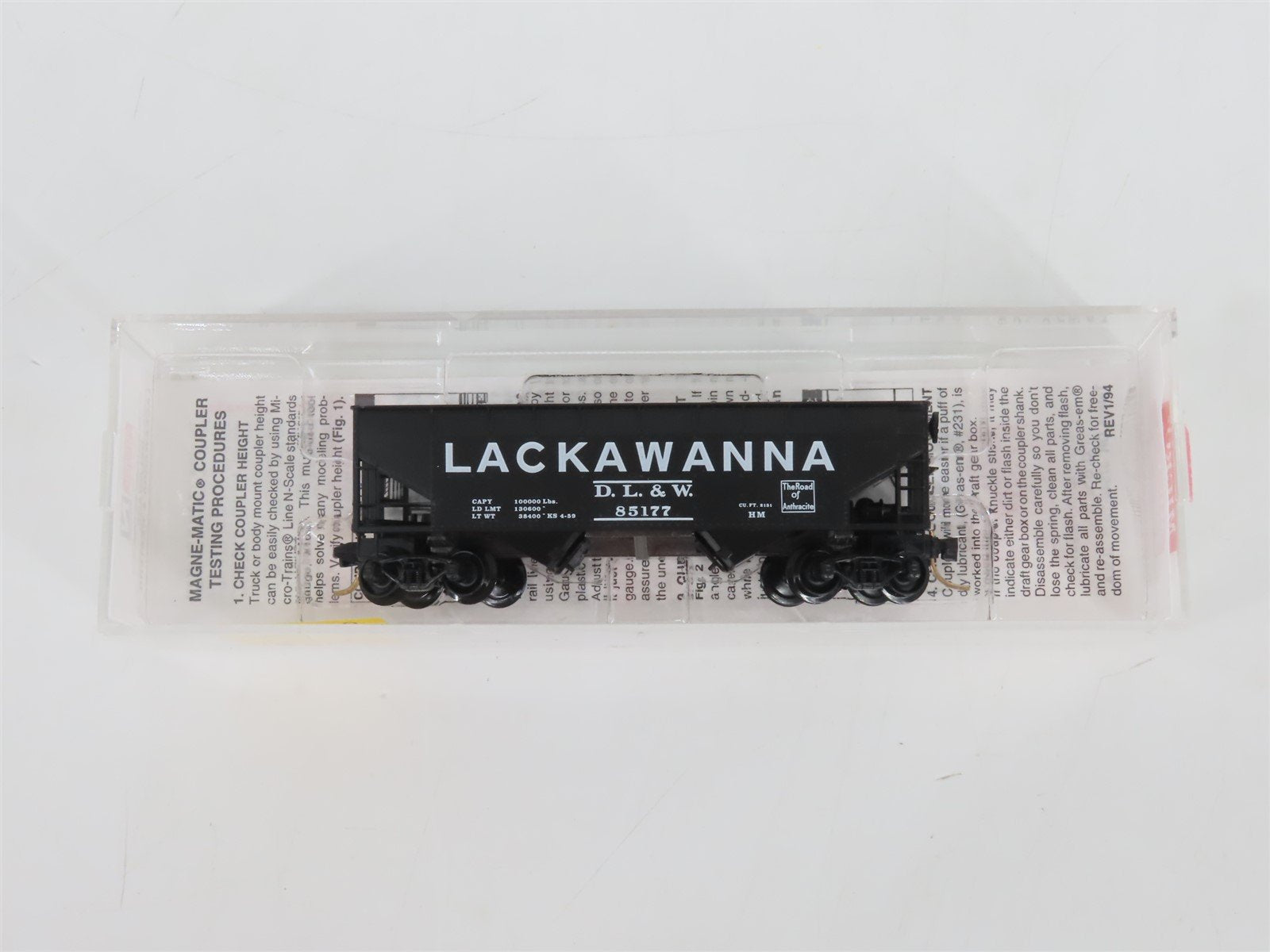 N Micro-Trains MTL 55360 DL&W The Road Of Anthracite 2-Bay Open Hopper #85177