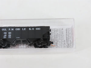 N Micro-Trains MTL 05600290 GM&O Gulf Mobile & Ohio 2-Bay Hopper #60173 w/ Load