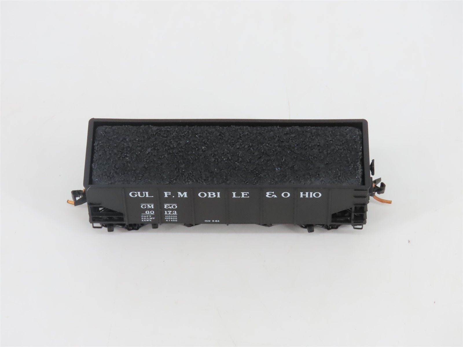 N Micro-Trains MTL 05600290 GM&O Gulf Mobile & Ohio 2-Bay Hopper #60173 w/ Load