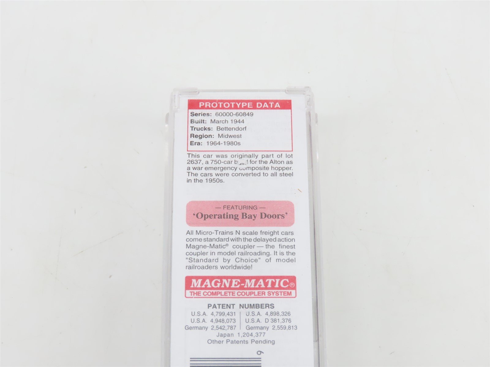 N Micro-Trains MTL 05600290 GM&O Gulf Mobile & Ohio 2-Bay Hopper #60173 w/ Load