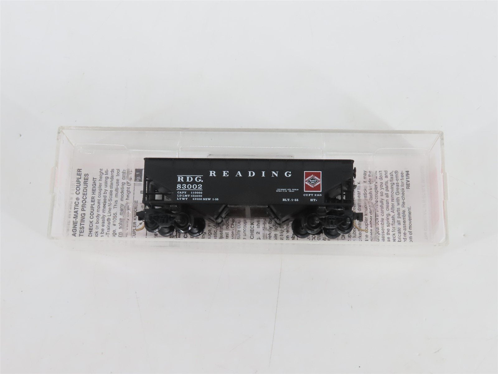 N Scale Micro-Trains MTL 55310 RDG Reading Lines 2-Bay Open Hopper #83002