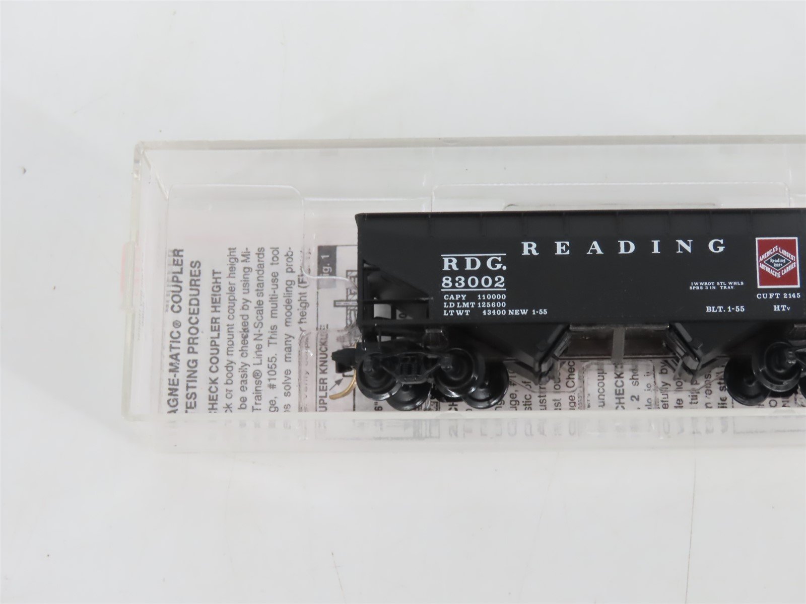 N Scale Micro-Trains MTL 55310 RDG Reading Lines 2-Bay Open Hopper #83002