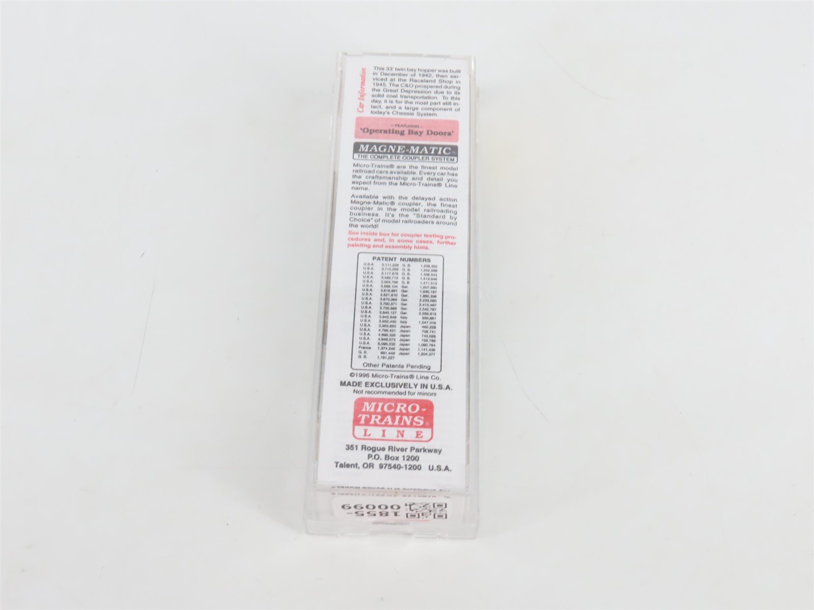 N Scale Micro-Trains MTL 57070 C&O Chesapeake & Ohio 2-Bay Open Hopper #55442