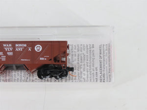 N Scale Micro-Trains MTL 57100 PRR Buy War Bonds 2-Bay Open Hopper #220886
