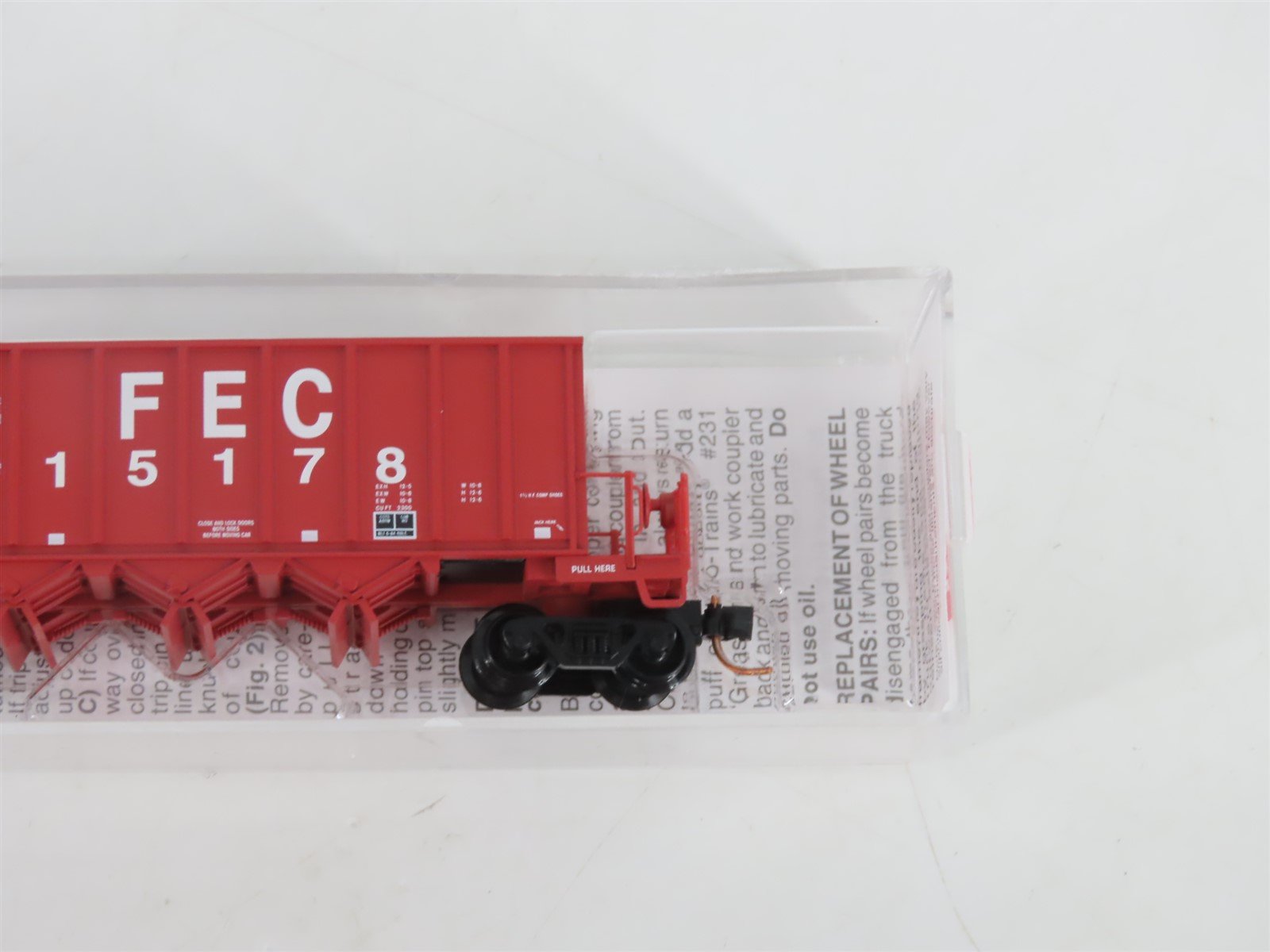 N Micro-Trains MTL 12500020 FEC Florida East Coast 3-Bay Ortner Hopper #15178