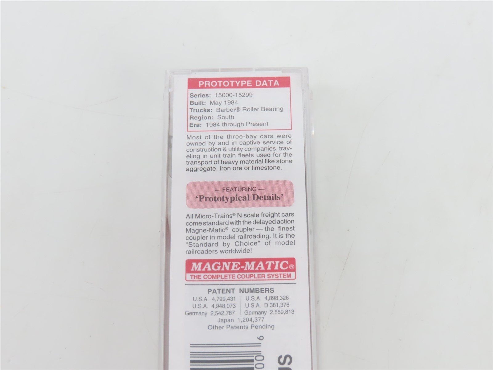 N Micro-Trains MTL 12500020 FEC Florida East Coast 3-Bay Ortner Hopper #15178