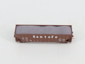 N Scale Micro-Trains MTL 108120.2 ATSF Santa Fe 3-Bay Hopper #179482 w/ Load