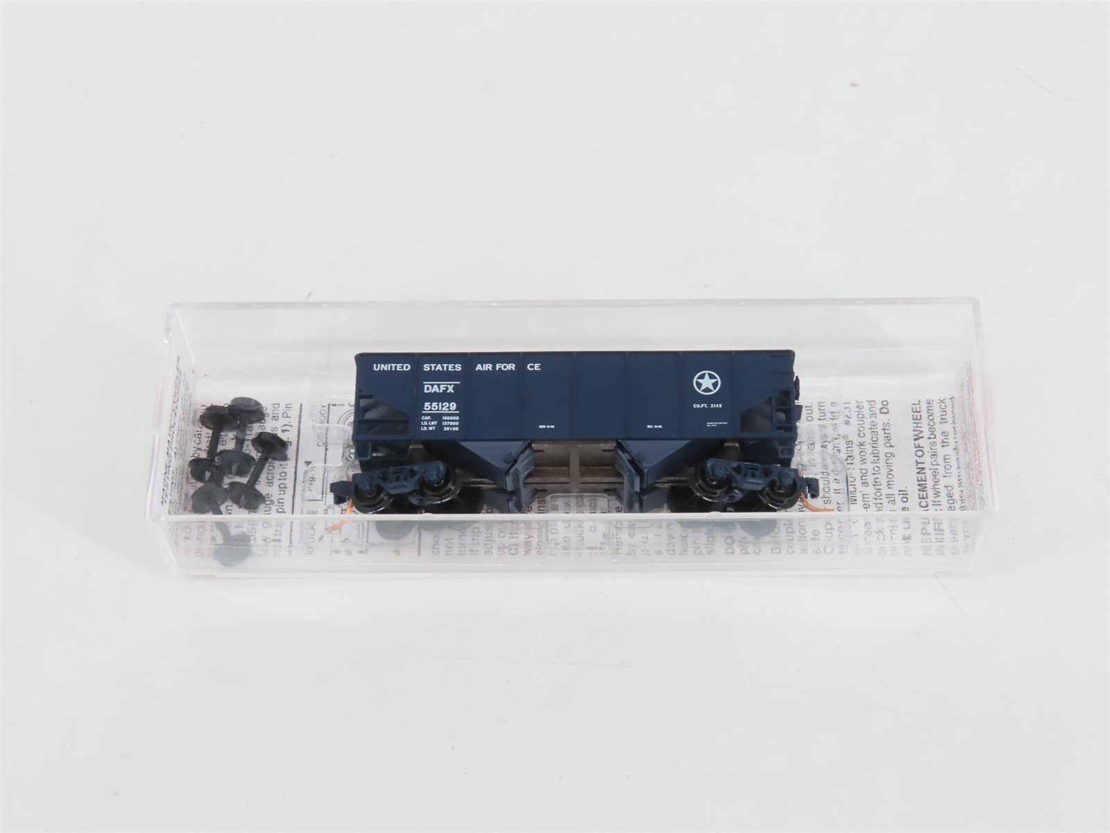 N Micro-Trains MTL 56120 DAFX United States Air Force 2-Bay Open Hopper #55129