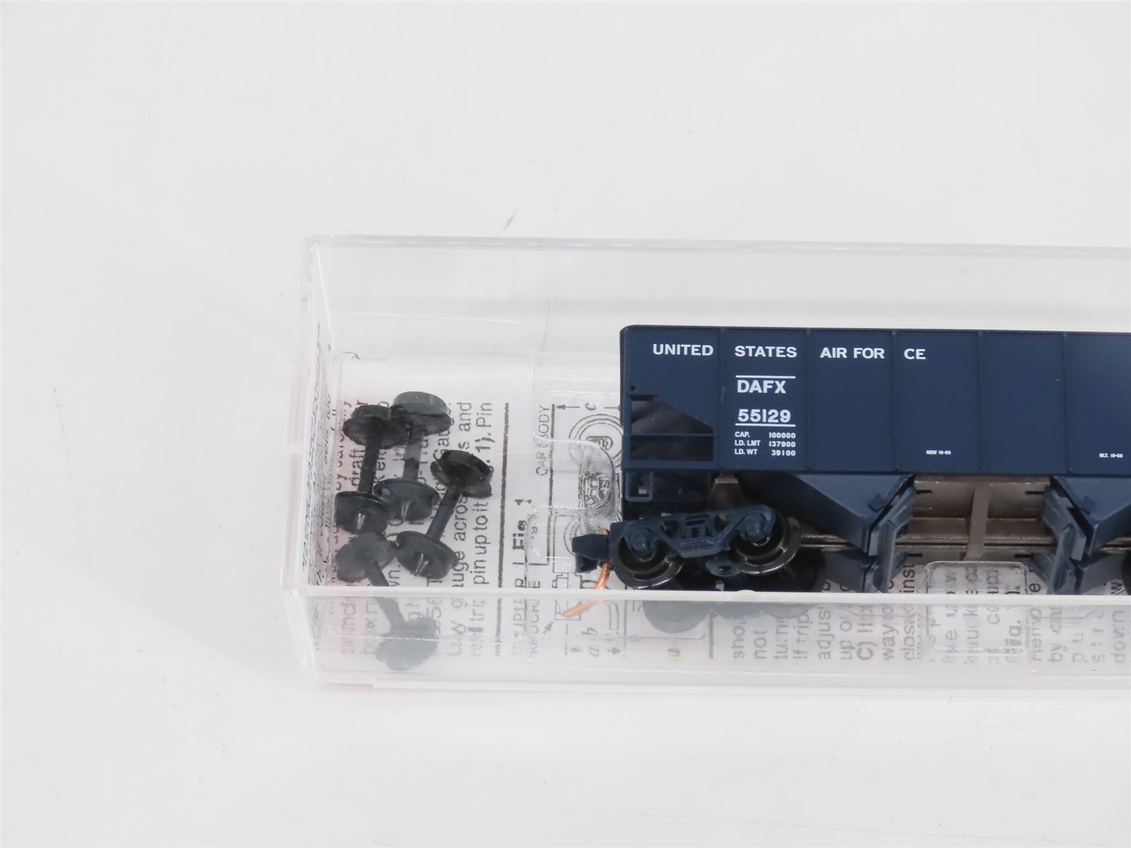 N Micro-Trains MTL 56120 DAFX United States Air Force 2-Bay Open Hopper #55129
