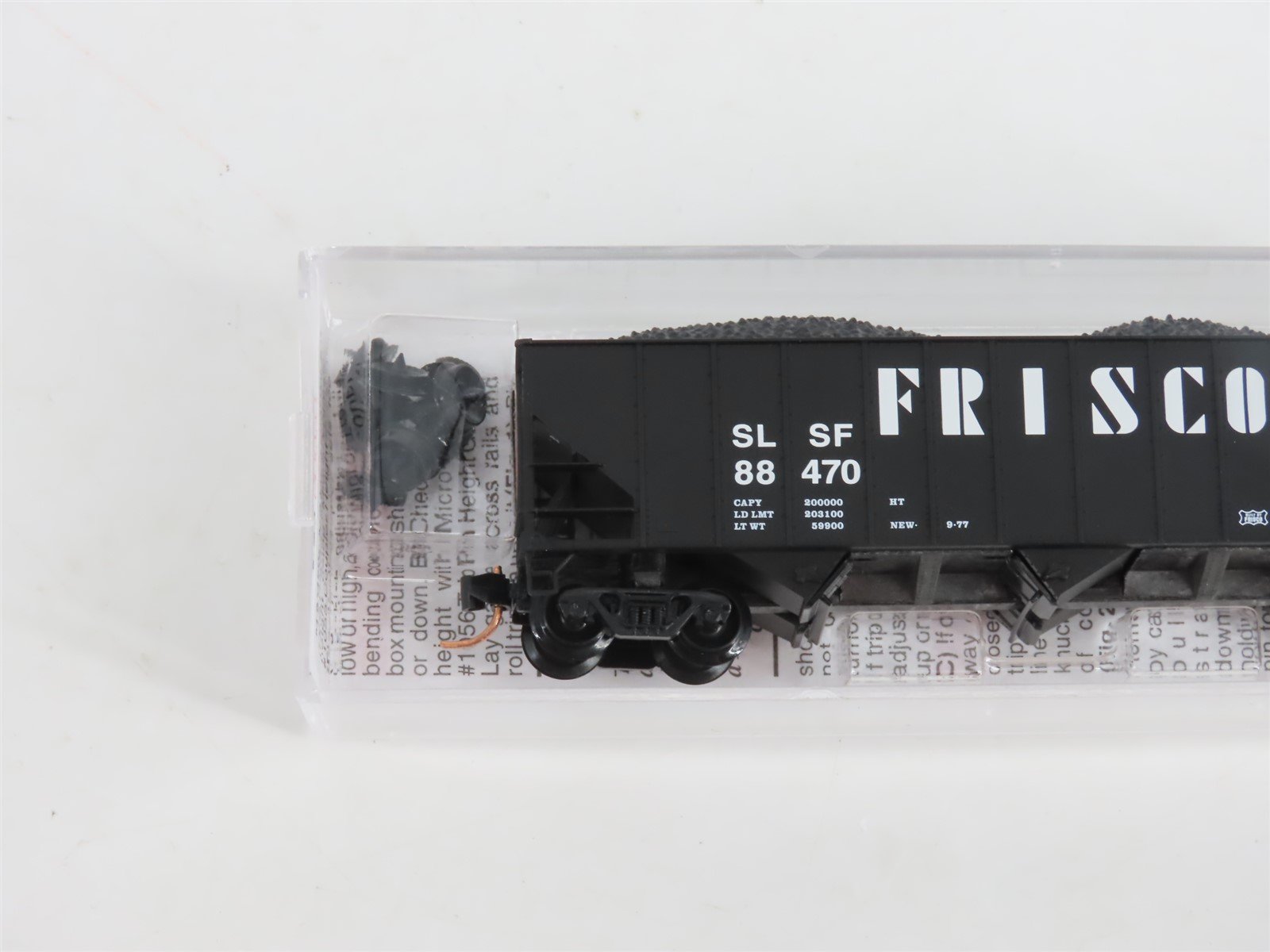 N Scale Micro-Trains MTL 10800170 SL-SF Frisco 3-Bay Hopper #88470 w/ Coal Load
