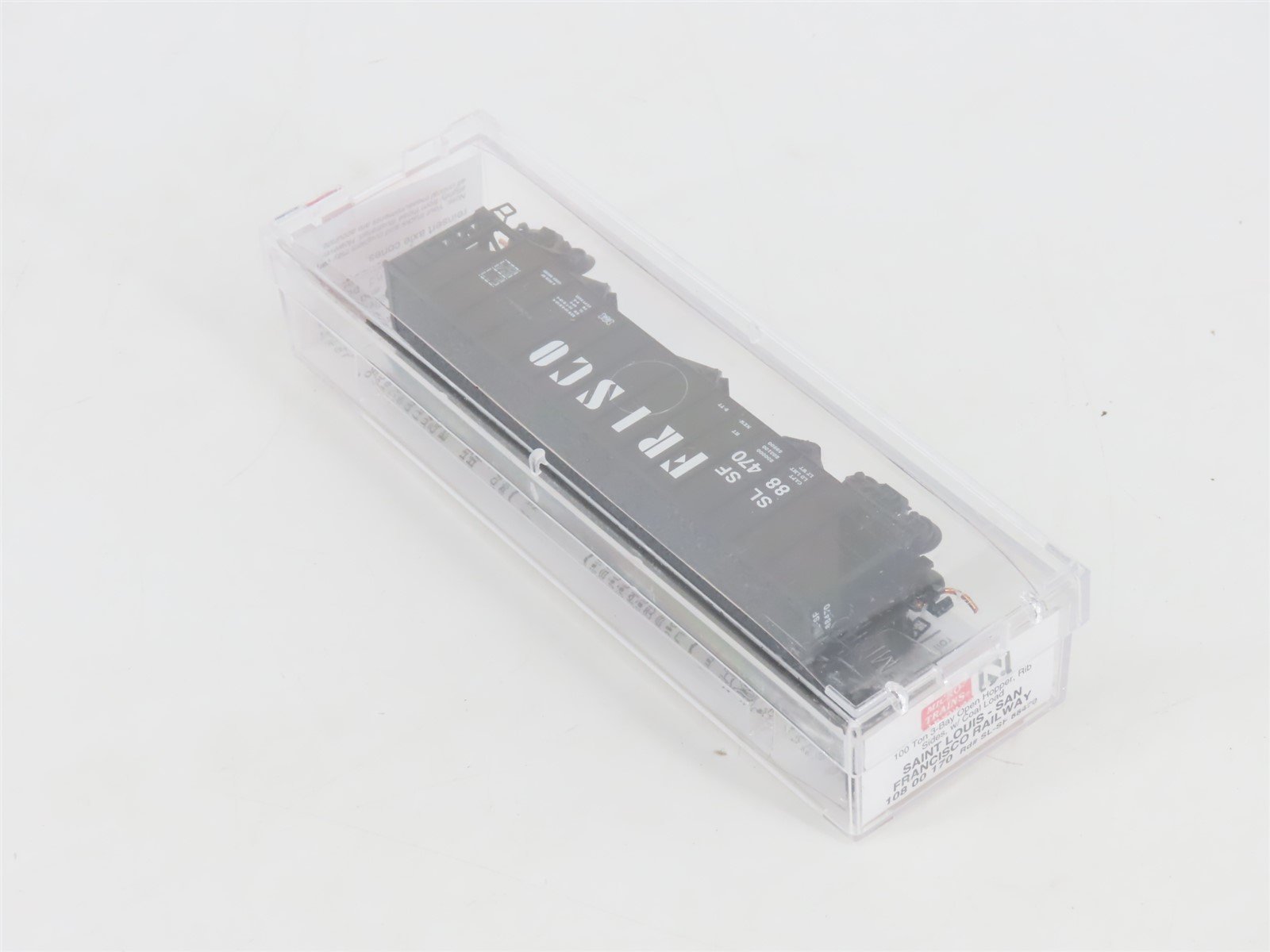 N Scale Micro-Trains MTL 10800170 SL-SF Frisco 3-Bay Hopper #88470 w/ Coal Load