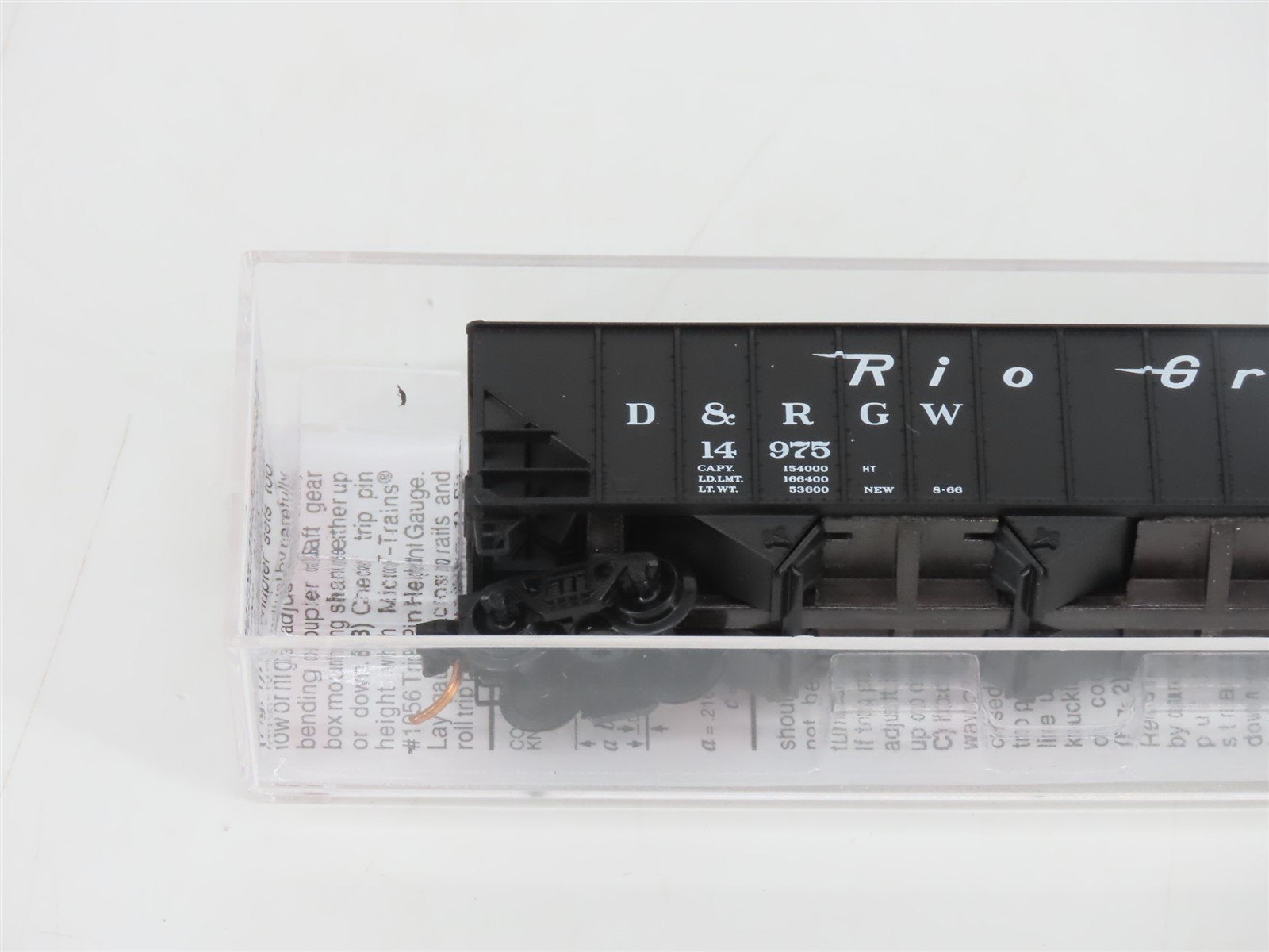 N Scale Micro-Trains MTL 10800060 D&RGW Rio Grande 3-Bay Hopper #14975 w/ Load