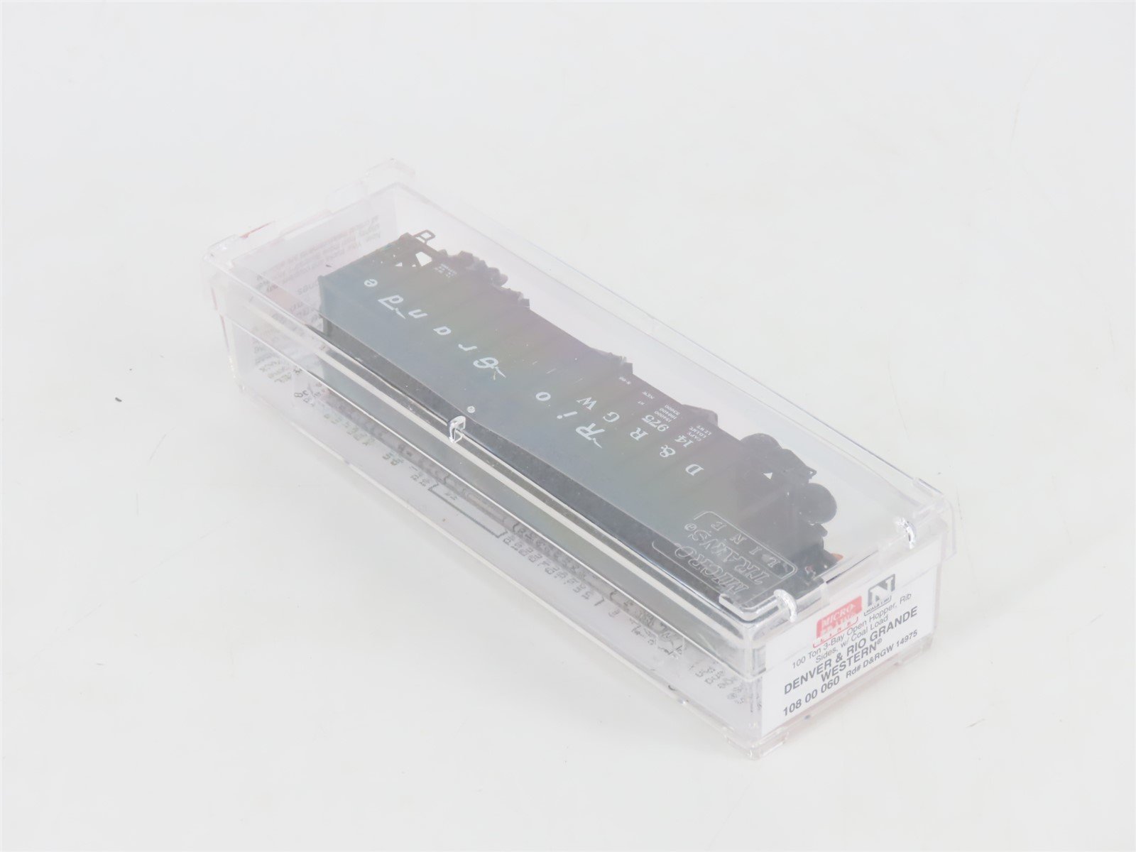 N Scale Micro-Trains MTL 10800060 D&RGW Rio Grande 3-Bay Hopper #14975 w/ Load