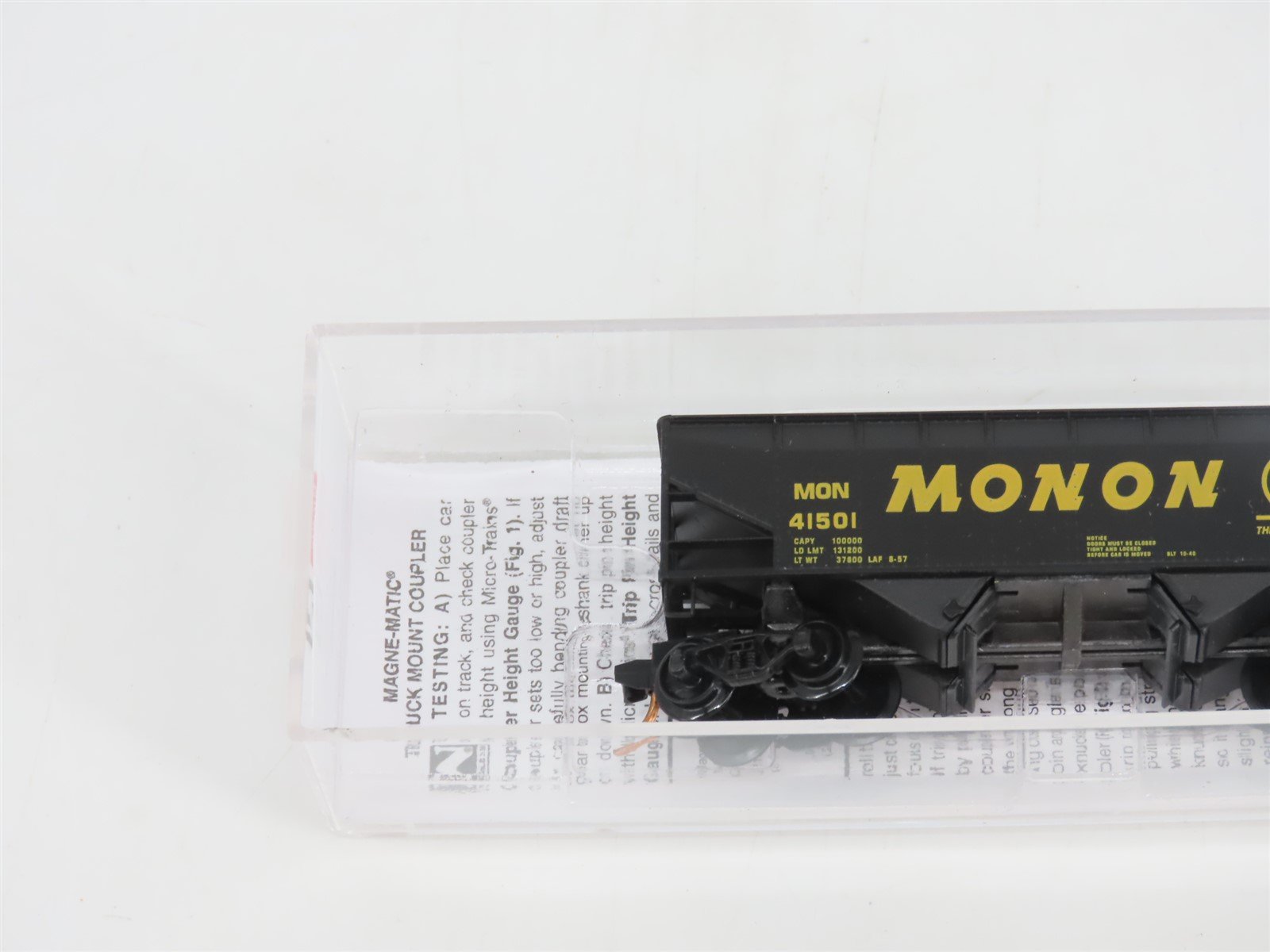 N Micro-Trains MTL 05500370 MON The Hoosier Line 2-Bay Hopper #41501 w/ Load