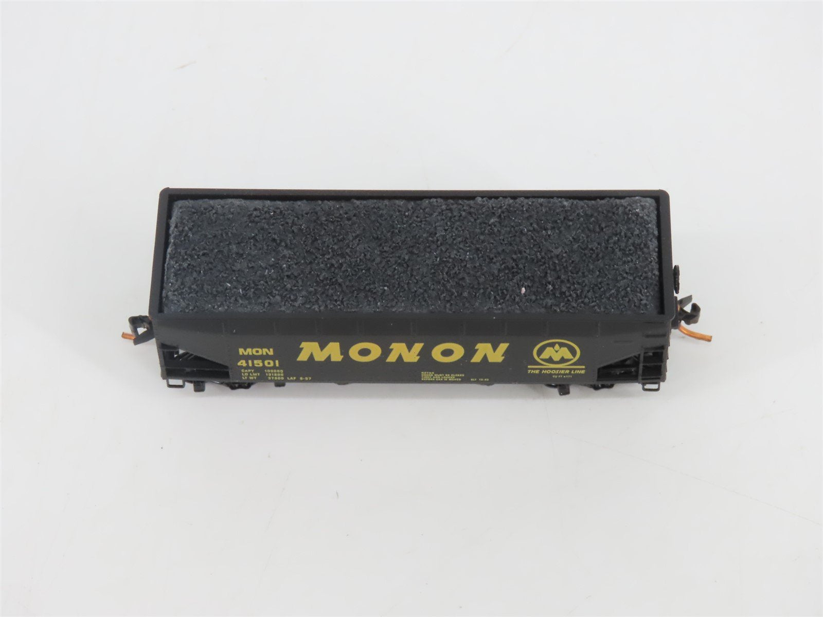N Micro-Trains MTL 05500370 MON The Hoosier Line 2-Bay Hopper #41501 w/ Load