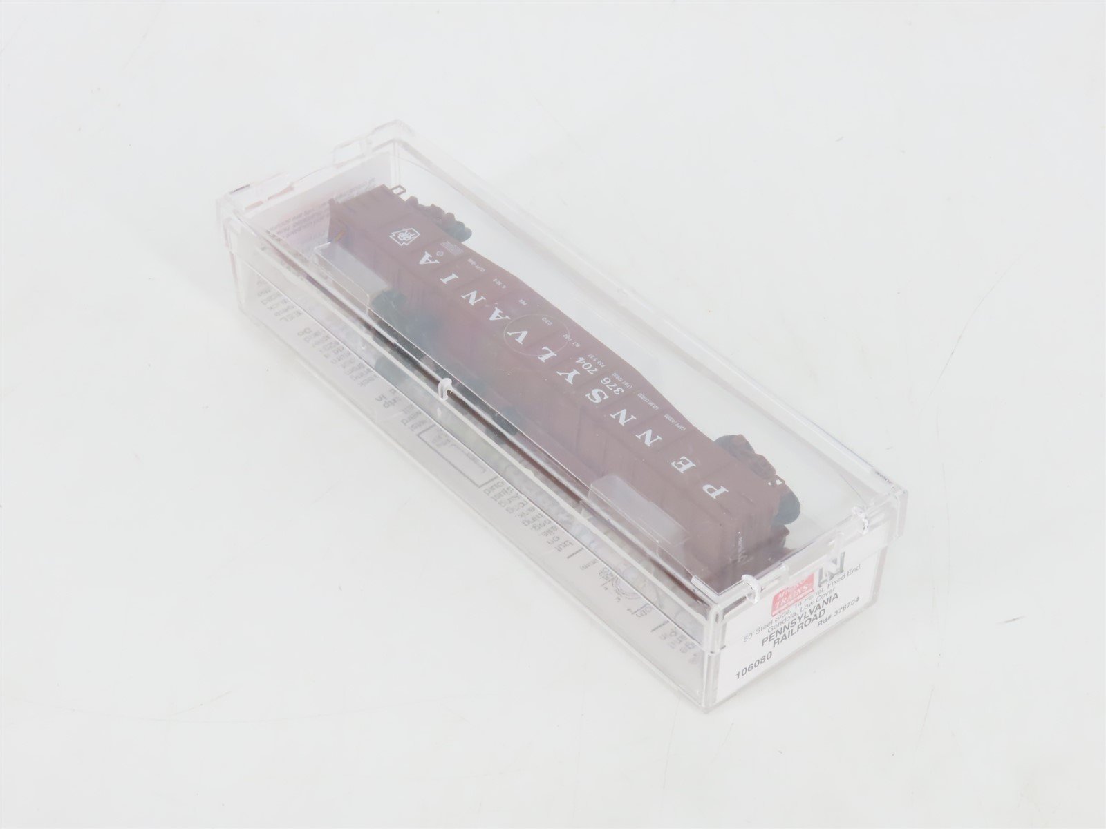 N Scale Micro-Trains MTL 106080 PRR Pennsylvania 50' Low Cover Gondola #376704