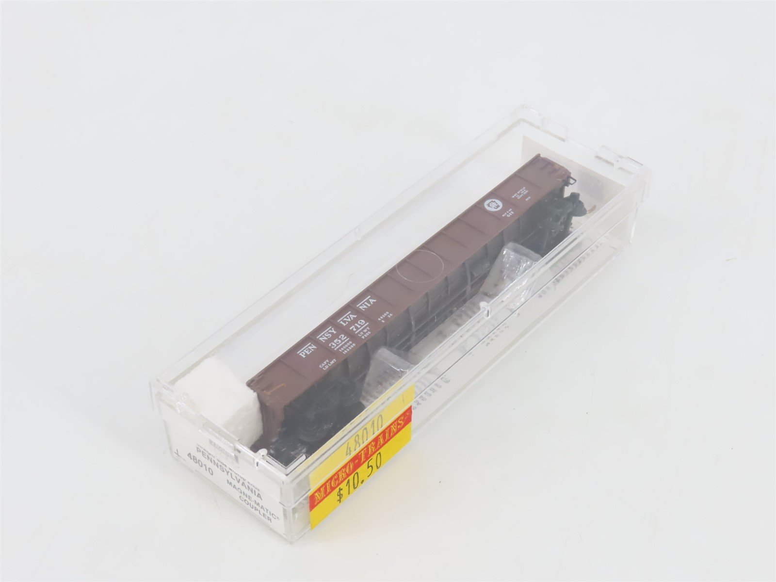 N Scale Micro-Trains MTL 48010 PRR Pennsylvania 50' Gondola w/ Drop Ends #352719
