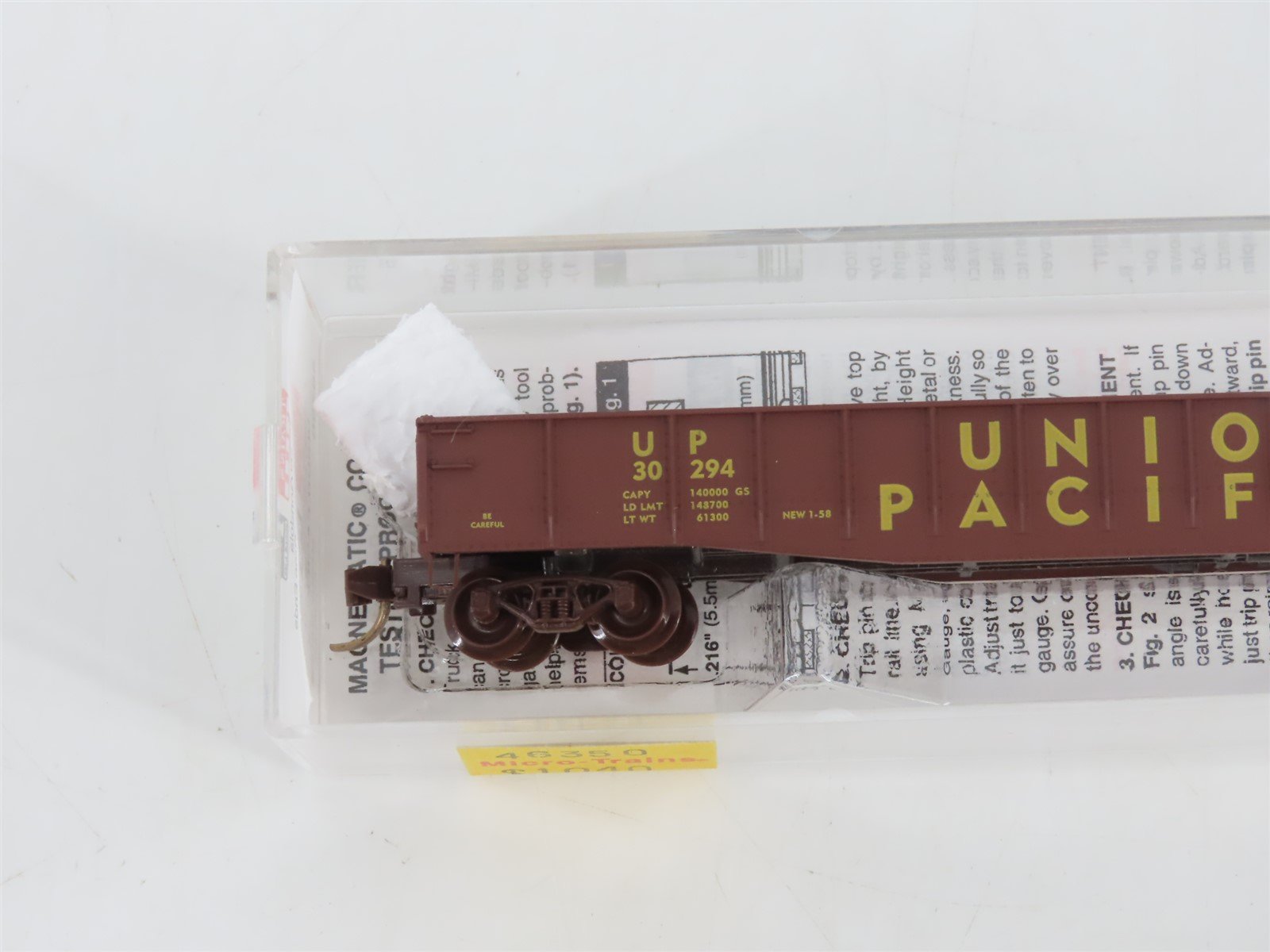 N Scale Micro-Trains MTL 46350 UP Union Pacific 50' Gondola w/ Drop Ends #30294
