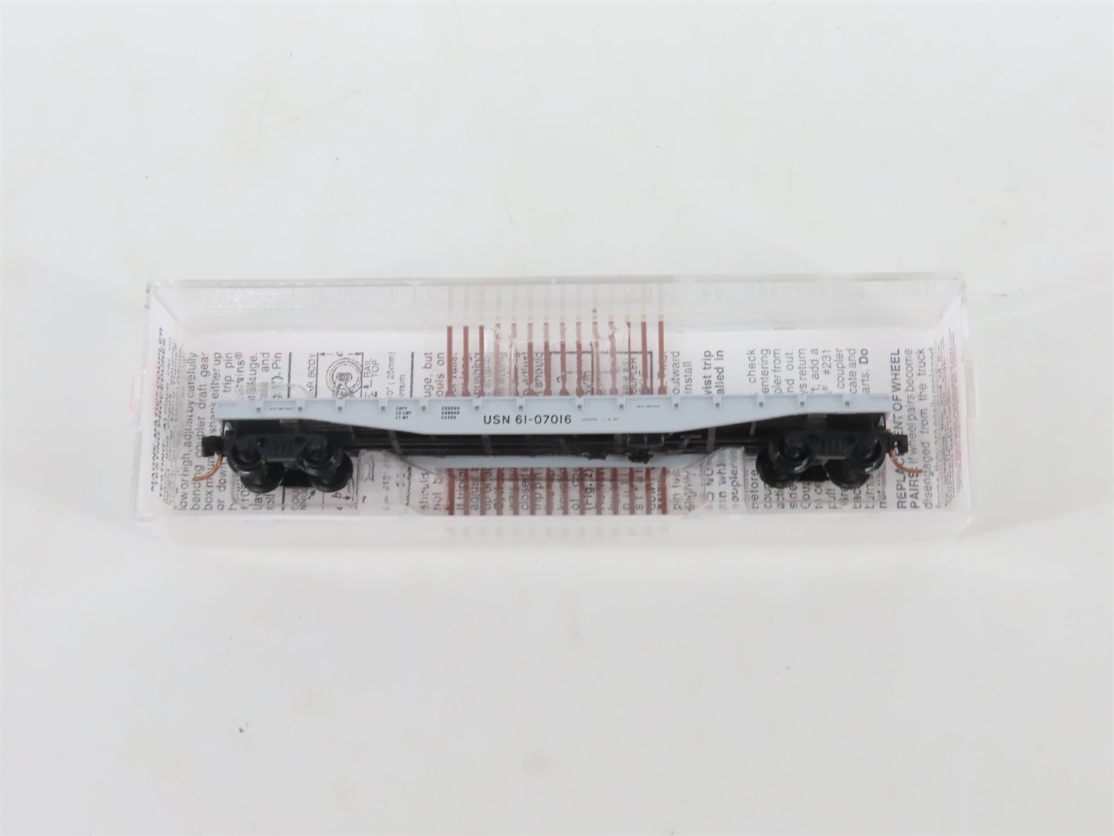 N Scale Micro-Trains MTL 45220 USN United States Navy 50' Flat Car #61-07016