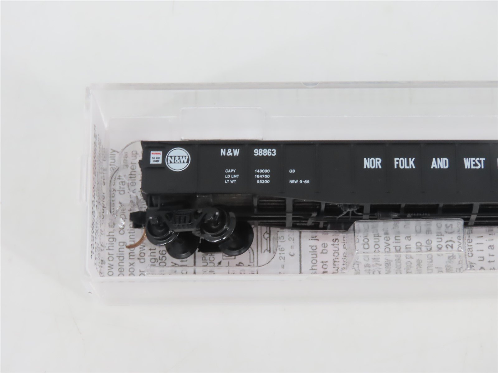 N Scale Micro-Trains MTL 105080 N&W Norfolk & Western 50' Gondola #98863