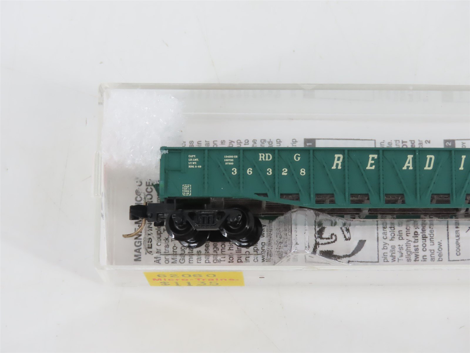 N Scale Micro-Trains MTL 62060 RDG Reading 50' Composite Gondola #36328