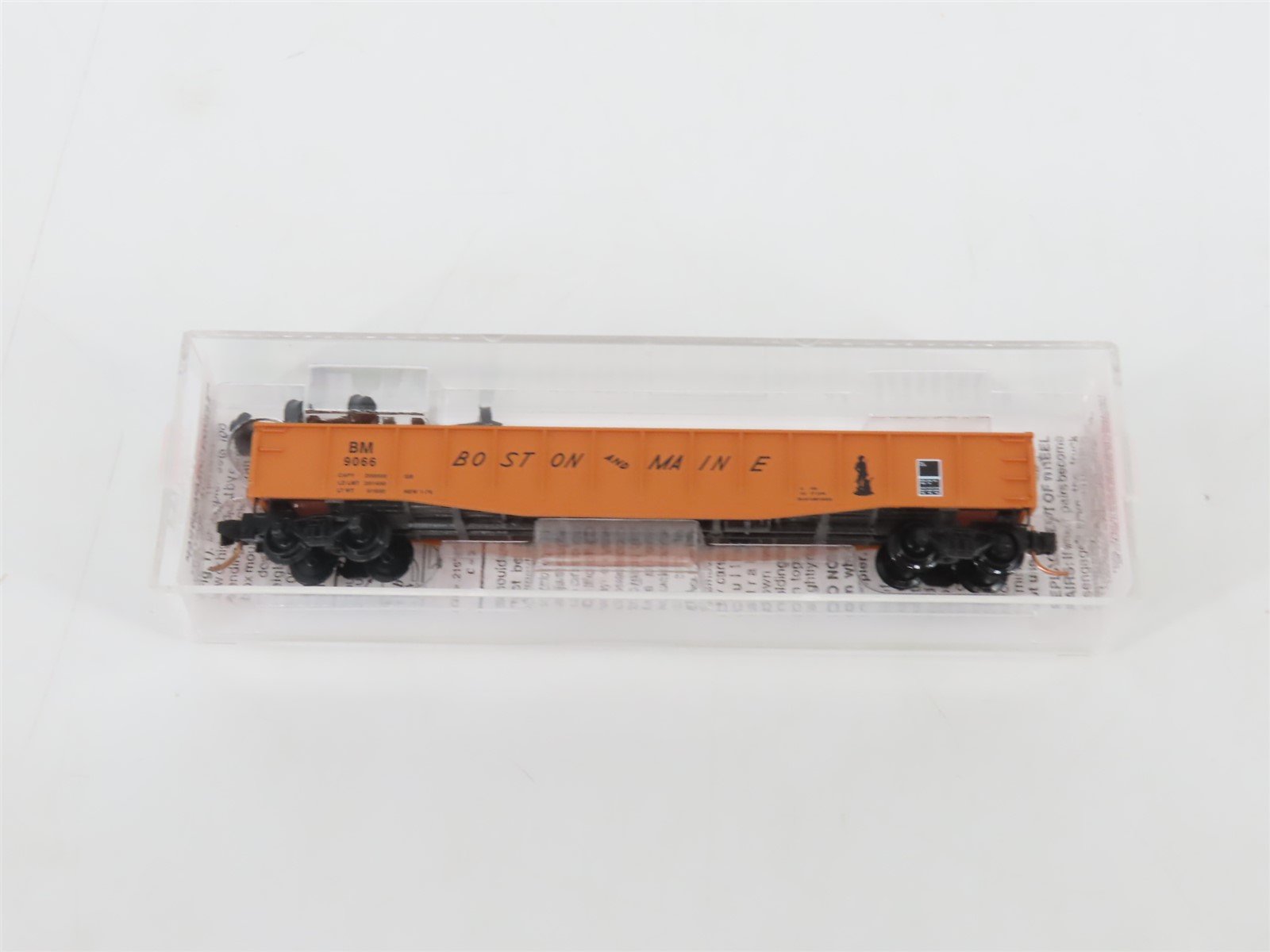 N Micro-Trains MTL 46180 BM Boston & Maine 50' Fishbelly Side Gondola #9066