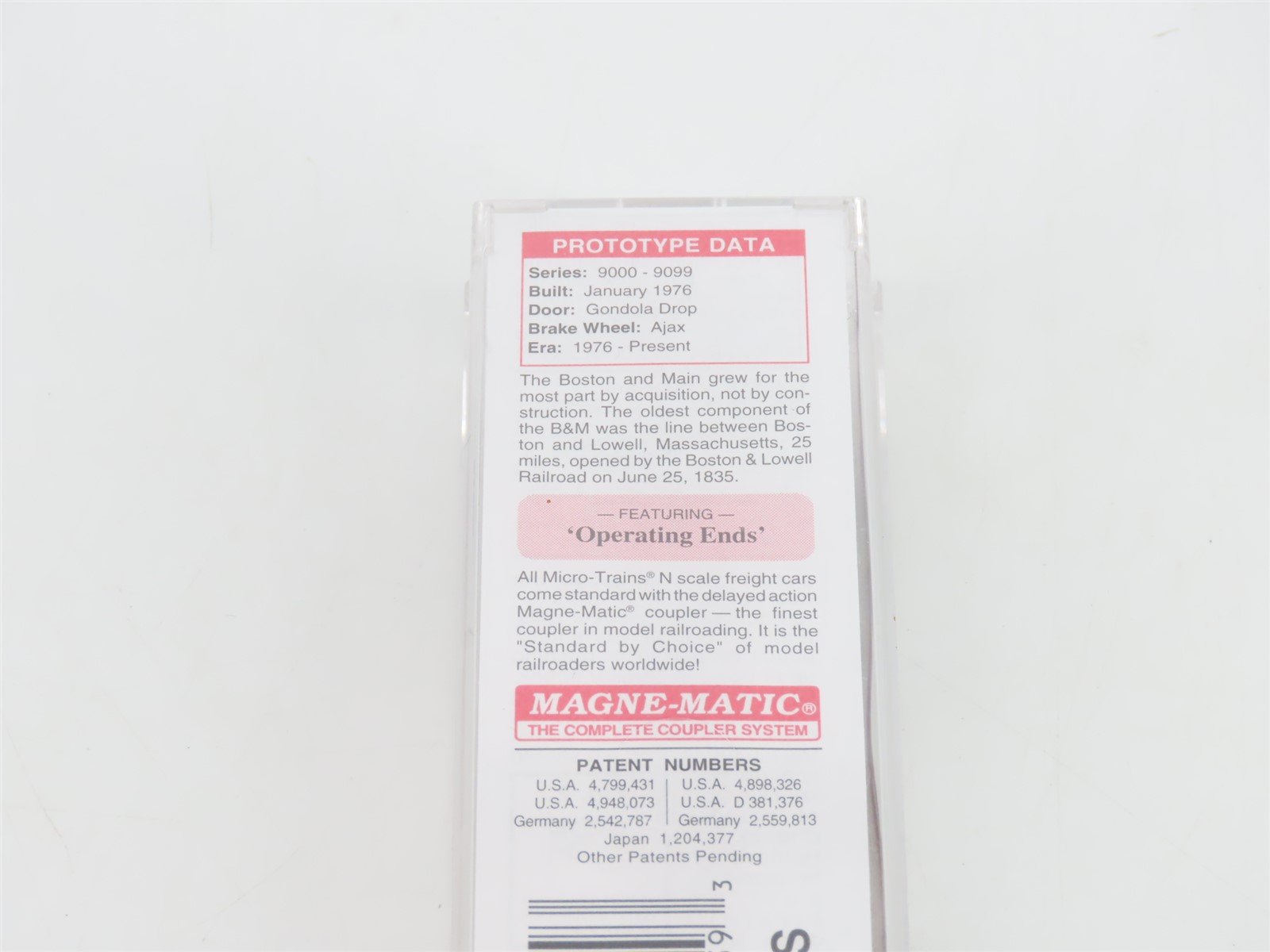 N Micro-Trains MTL 46180 BM Boston & Maine 50' Fishbelly Side Gondola #9066