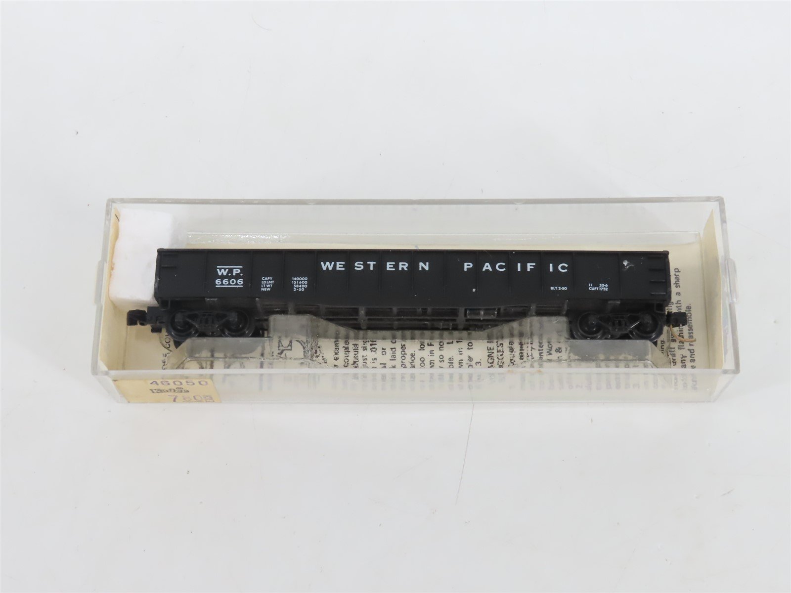 N Scale Kadee Micro-Trains MTL 46050 WP Western Pacific 50' Steel Gondola #6606