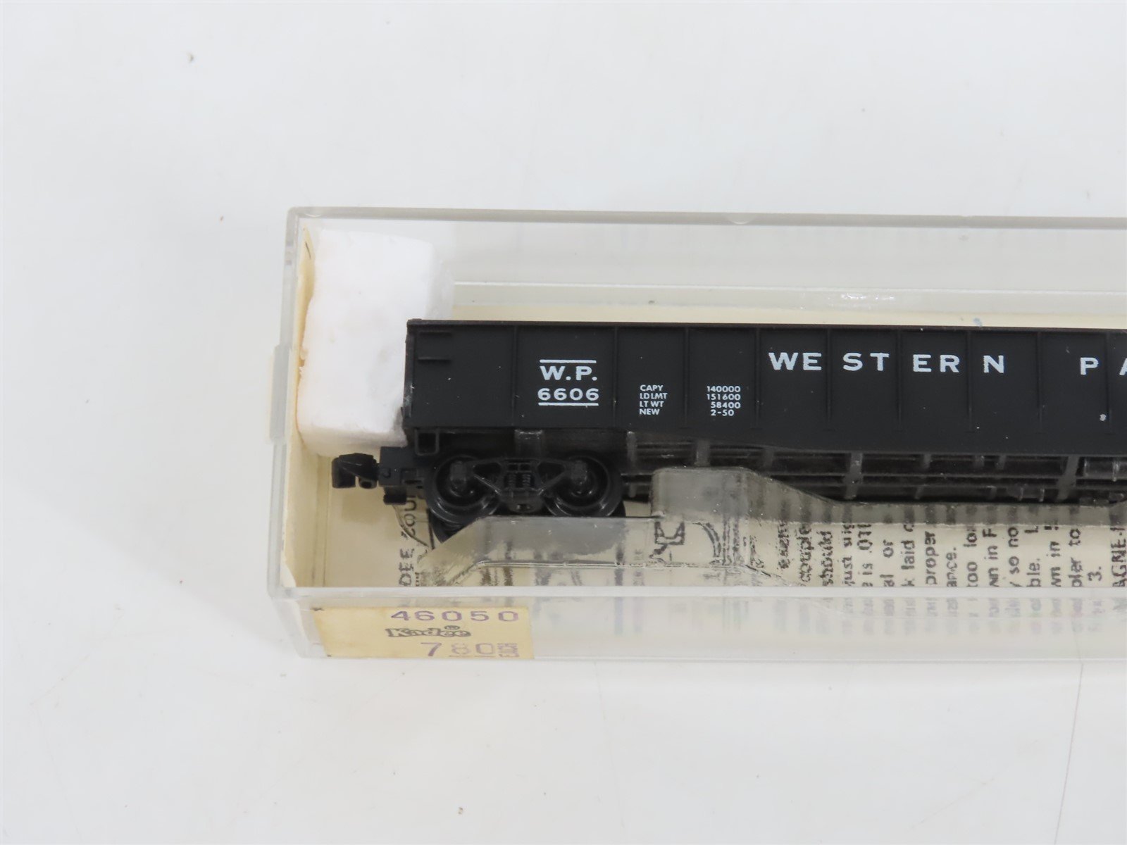 N Scale Kadee Micro-Trains MTL 46050 WP Western Pacific 50' Steel Gondola #6606