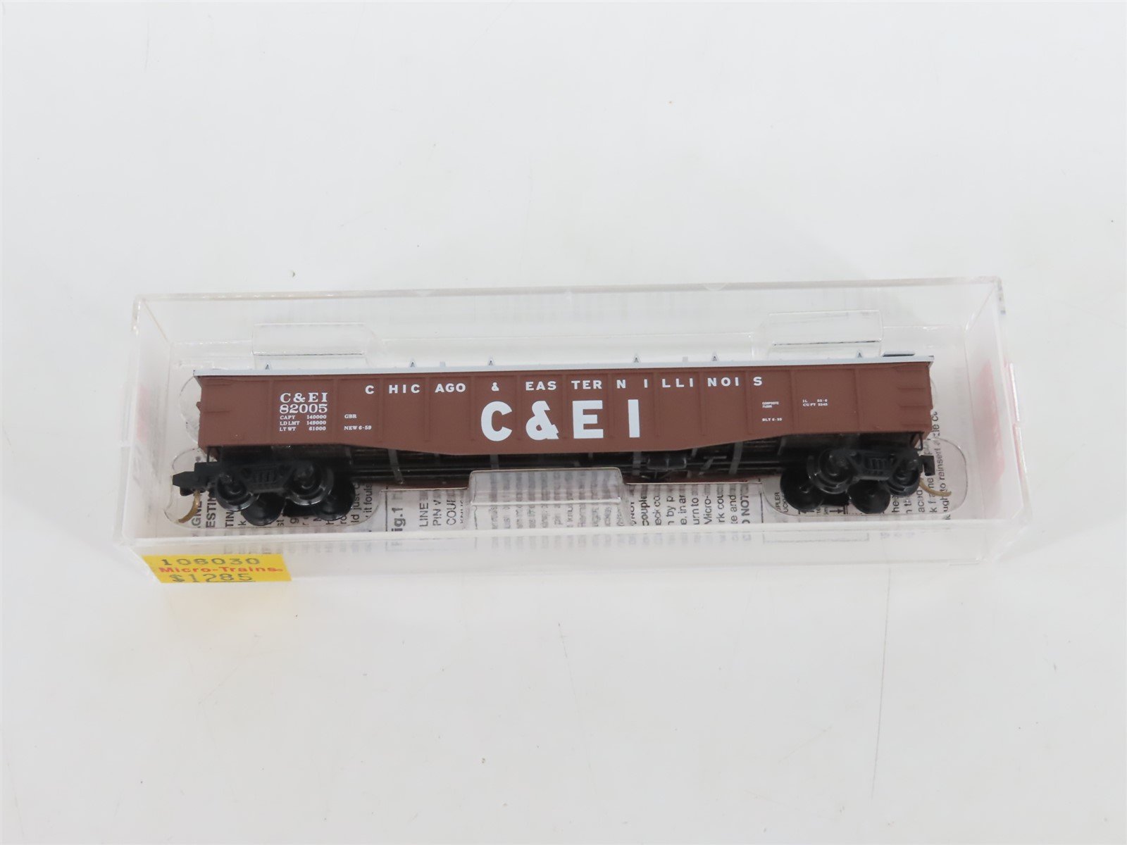 N Micro-Trains MTL 106030 C&EI Chicago & Eastern Illinois 50' Gondola #82005