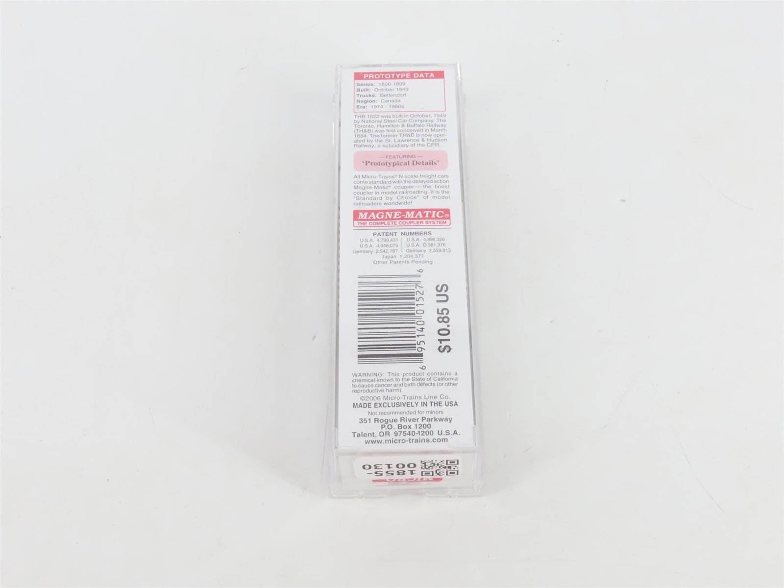 N Micro-Trains MTL 04500150 THB Toronto Hamilton & Buffalo 50' Flat Car #1822