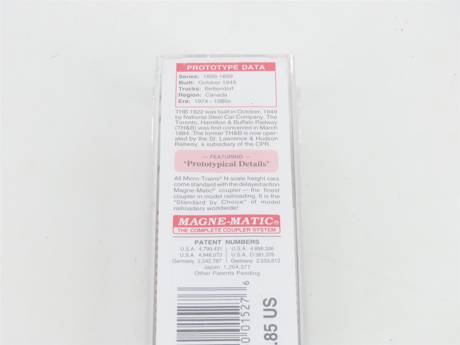 N Micro-Trains MTL 04500150 THB Toronto Hamilton & Buffalo 50' Flat Car #1822