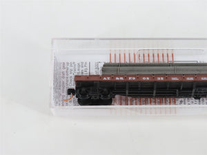 N Micro-Trains MTL 04400062 ATSF Santa Fe 50' Flat Car 90835 w/Steel Plate Load