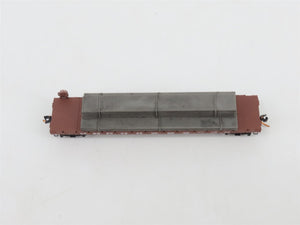 N Micro-Trains MTL 04400062 ATSF Santa Fe 50' Flat Car 90835 w/Steel Plate Load