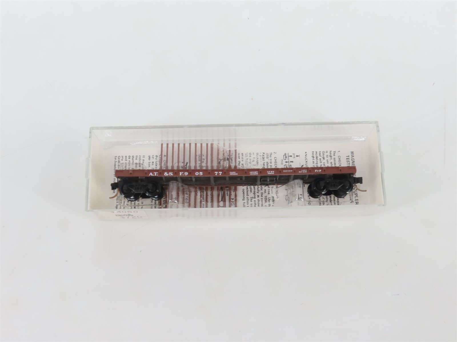 N Scale Kadee Micro-Trains MTL 44060 ATSF Santa Fe 50' Flat Car #90577
