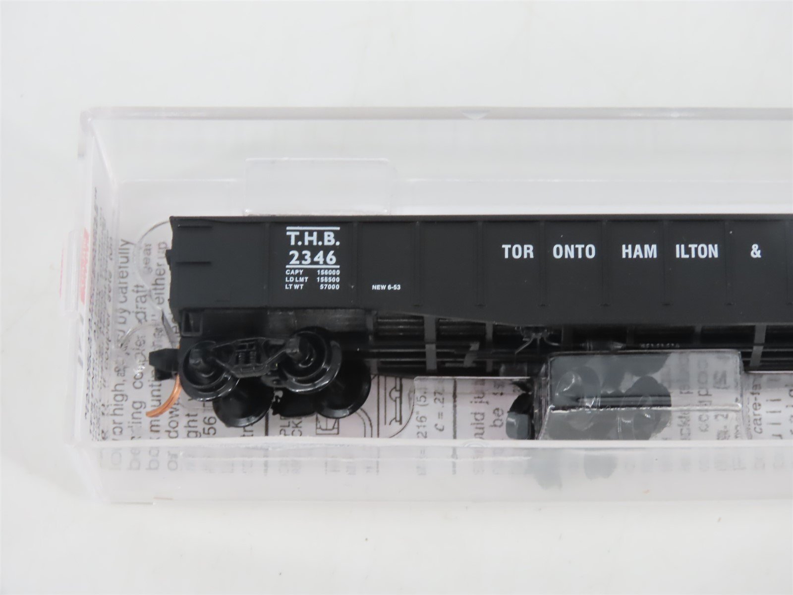 N Scale Micro-Trains MTL 105100 THB Toronto Hamilton & Buffalo 50' Gondola #2346