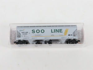 N Scale Micro-Trains MTL 09400150 SOO Line 3-Bay Centerflow Hopper #73469