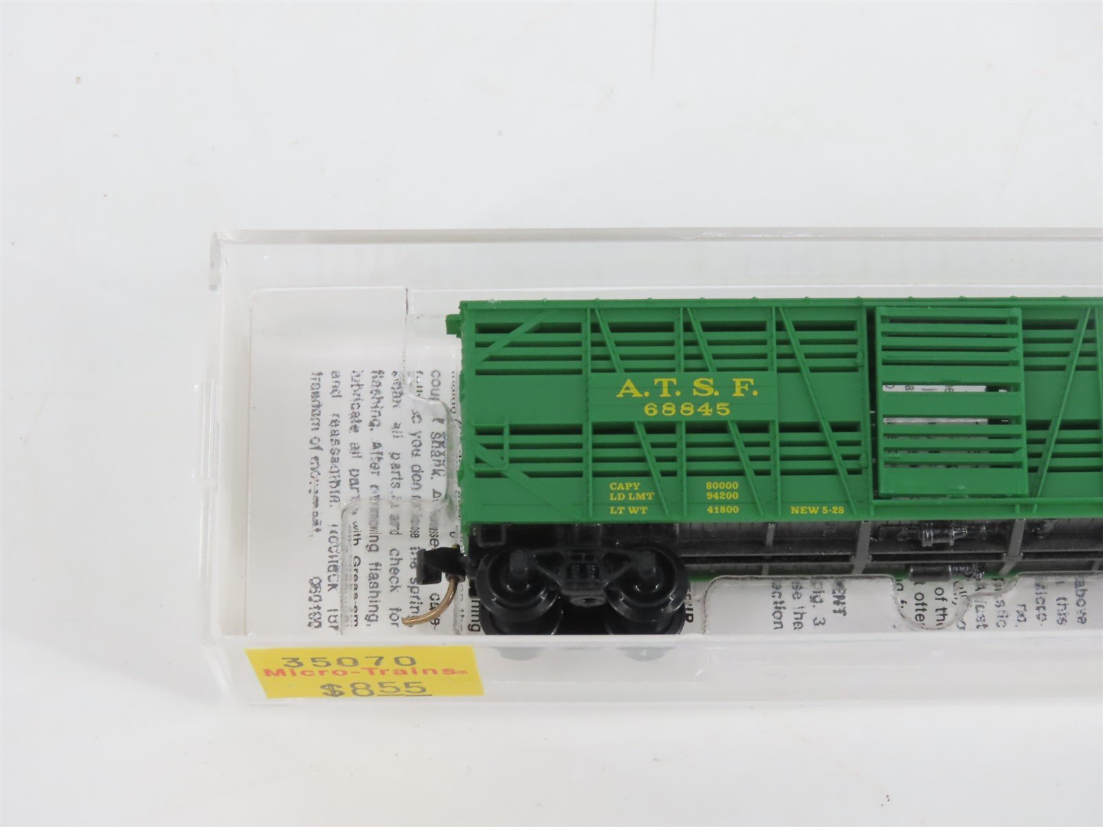 N Scale Micro-Trains MTL 35070 ATSF Santa Fe 40' Despatch Stock Car #68845