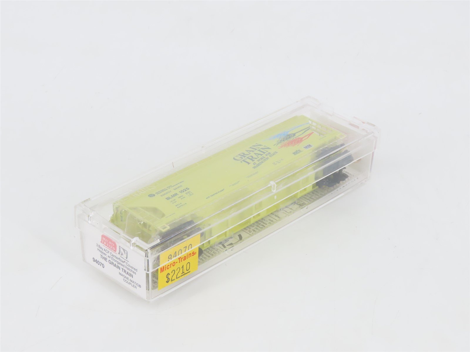 N Scale Micro-Trains MTL 94070 BLMR Grain Train 3-Bay Centerflow Hopper #1025