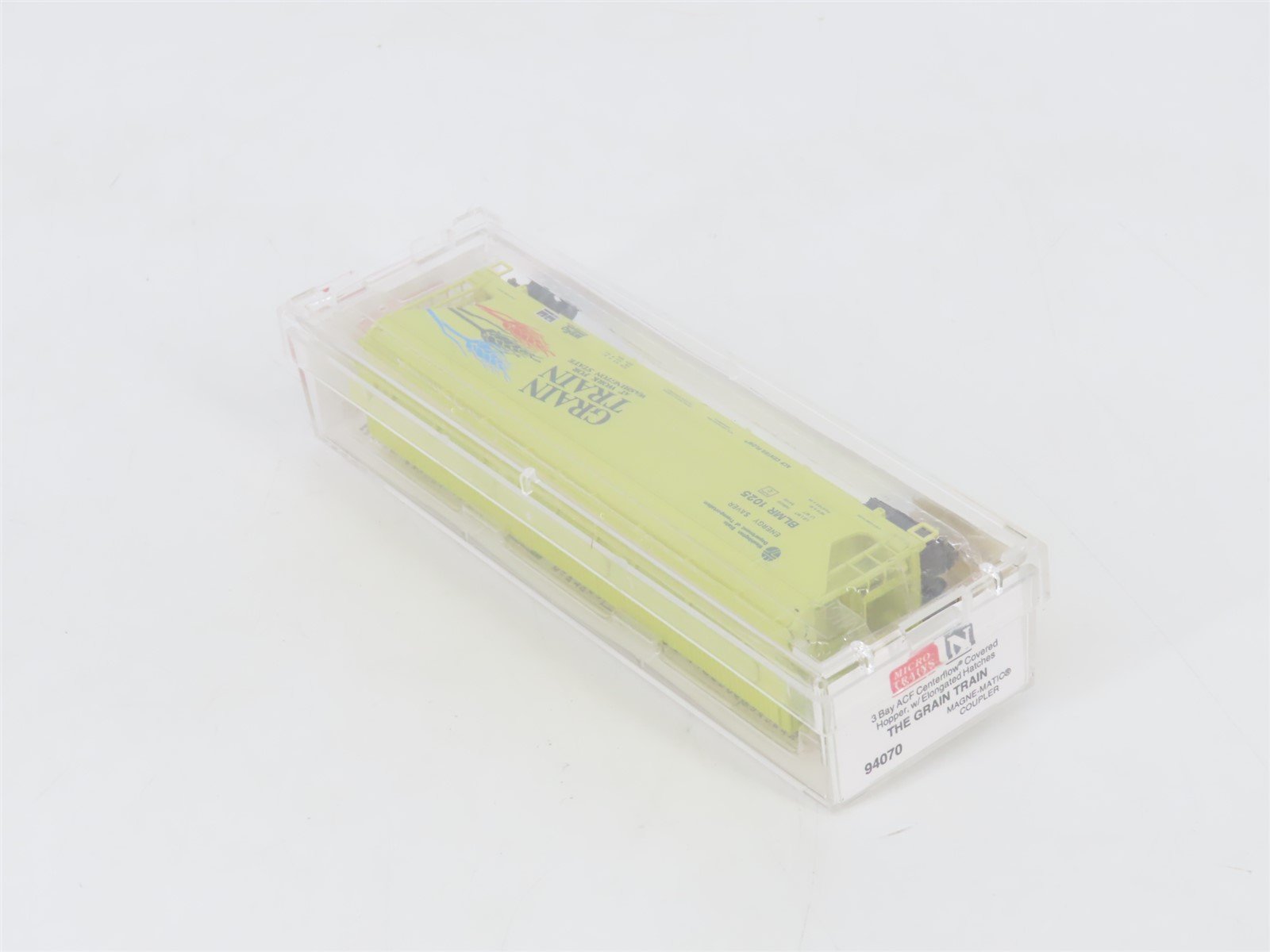 N Scale Micro-Trains MTL 94070 BLMR Grain Train 3-Bay Centerflow Hopper #1025