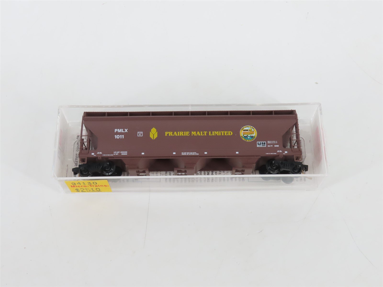 N Micro-Trains MTL 94130 PMLX Prairie Malt Limited 3-Bay Centerflow Hopper #1011
