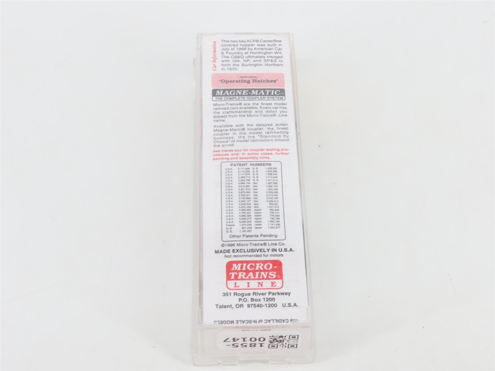 N Micro-Trains MTL 92070 CB&Q Burlington Route 2-Bay Centerflow Hopper #183922