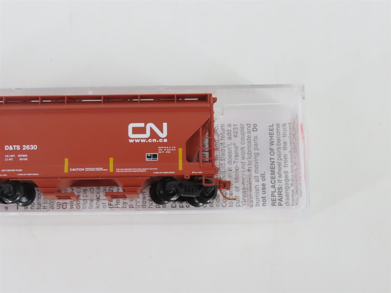 N Scale Micro-Trains MTL 09200220 D&TS CN Canadian National 2-Bay Hopper #2630