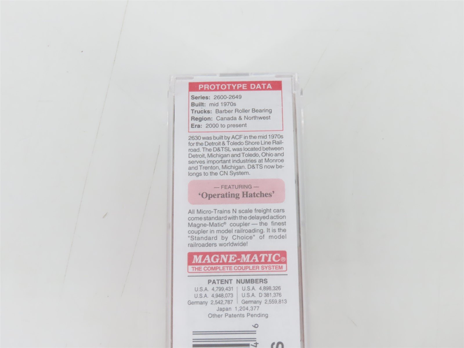 N Scale Micro-Trains MTL 09200220 D&TS CN Canadian National 2-Bay Hopper #2630