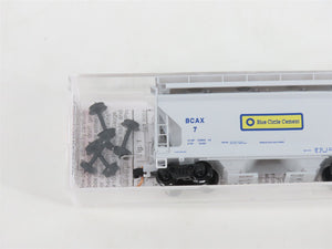 N Micro-Trains MTL 92180 BCAX Blue Circle Cement 2-Bay Centerflow Hopper #7