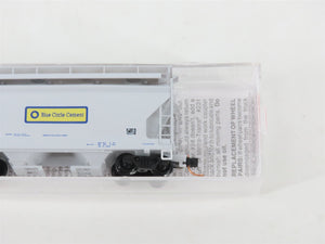 N Micro-Trains MTL 92180 BCAX Blue Circle Cement 2-Bay Centerflow Hopper #7