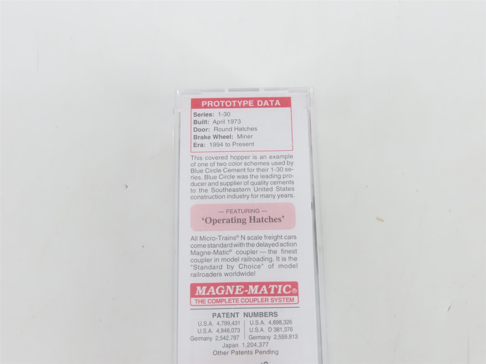 N Micro-Trains MTL 92180 BCAX Blue Circle Cement 2-Bay Centerflow Hopper #7