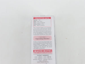 N Micro-Trains MTL 92180 BCAX Blue Circle Cement 2-Bay Centerflow Hopper #7